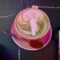 Matcha latte with oat milk   at Pink Zebra in North London