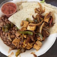 tofu fajitas  at Veg Out in Haiku