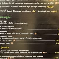 Zona Veggie de la carta  at Hamburguesería Crónicass in Ciudad Real