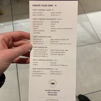 Menu  at noodlelove in Erie