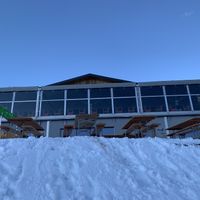 Outside  at Le Dahu in Verbier
