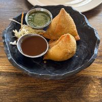 Samosa’s, yummy and filling !  at Taj Mahal in Conway