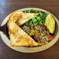 Tofu Scramble with sourdough toast at Tout Suite in Houston