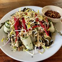 Korean Kimchi Waffles  at Kaikaia in Rivas