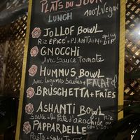 Menu  at CasaTeranga PlantBaseDakar in Dakar