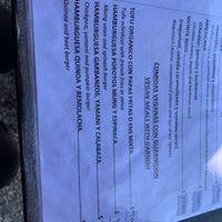 Vegan selection (which is available in the main menu)  at Monto Rojo in El Chalten