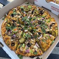 Curry Veggie Delight Pizza at Curry Pizza House in San Jose