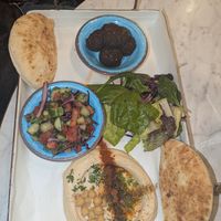 Falafel plate at Cafe Landwer in Toronto