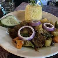 Native adobo with “brisket"  at Villa Potenciana Restaurant in Malapascua Island
