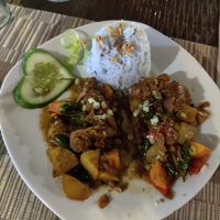 Native Adobo at Villa Potenciana Restaurant in Malapascua Island
