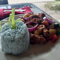 Adobo at Villa Potenciana Restaurant in Malapascua Island