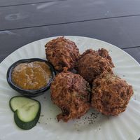 Crunchy balls at Villa Potenciana Restaurant in Malapascua Island