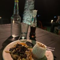 Garlic Tofu with dried Mushrooms  at Villa Potenciana Restaurant in Malapascua Island