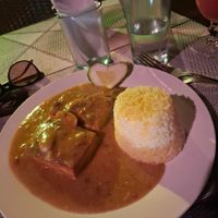 Tofu marinated with seaweed and rice at Villa Potenciana Restaurant in Malapascua Island