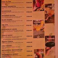 Menu at Villa Potenciana Restaurant in Malapascua Island