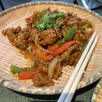 Vegan orange chicken. Highly recommend.  at Pho Thanh in Las Vegas