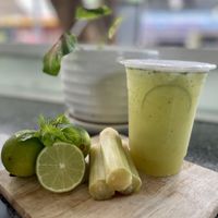 Minty lime cane  at Juicy Street in Siem Reap