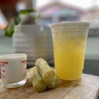 Fresh milk cane  at Juicy Street in Siem Reap