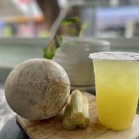 Coconut cane  at Juicy Street in Siem Reap
