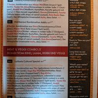 Part of the menu showing the two vegan combo dishes. at Lalibela Restaurant - Kreuzberg in Berlin