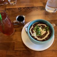 I am plentiful and I am love tea at Cafe Gratitude in Kansas City