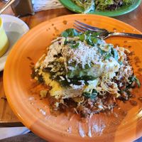 my favorite. polenta with squash spaghetti at Cafe Gratitude in Kansas City