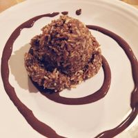 Salted caramel pecan macaroon at Cafe Gratitude in Kansas City