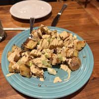 I am grounded cheesey potatoes  #Veganuary at Cafe Gratitude in Kansas City