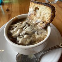 French onion soup of the day   at Cafe Gratitude in Kansas City