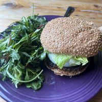 Magical (veggie burger)  at Cafe Gratitude in Kansas City