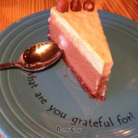 hazelnut chocolate cream pie at Cafe Gratitude in Kansas City