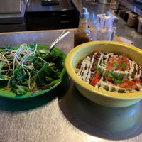 Side kale salad and chili! So amazing. This place never disappoints  at Cafe Gratitude in Kansas City