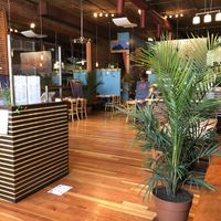 The inside of the cafe at Cafe Gratitude in Kansas City