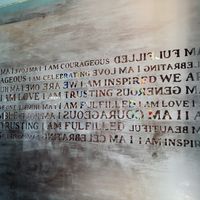 “I am love" at Cafe Gratitude in Kansas City