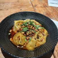 Corn and coriander dumplings (yum!)  at Chu the Phat in South Brisbane