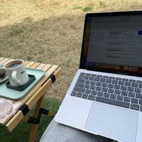 Outside seating  at Earthborn - 지구본 in Incheon