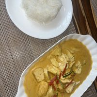 Panang curry and rice  at Anna's Restaurant in Koh Phi Phi