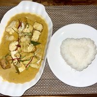Another tofu panang curry and rice  at Anna's Restaurant in Koh Phi Phi