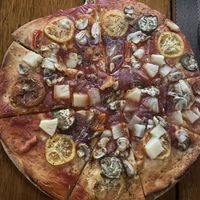 Vegan pizza  at Jalyn's Dive Resort & Spa in Puerto Galera
