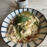 Noodles with peanut sauce  at Jumbowl Noodle Restaurant (Big Bowl Noodle) in Helsinki
