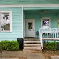 outside at Capital City Bakery in Austin