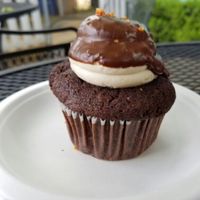 peanut butter cupcake at Capital City Bakery in Austin