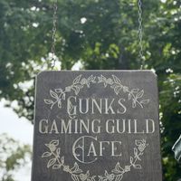Sign outside  at Gunks Gaming Guild in New Paltz