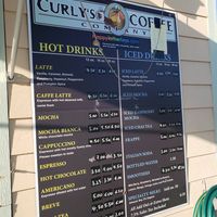 Menu at Curly's Coffee and Marina in Marathon