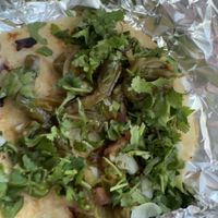 Nopales street taco w/lots of cilantro  at Tia's Tacos in Knoxville