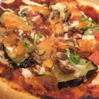 Eggplant Pizza at Morpho Cafe in Kyoto