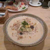 Vegan ramen at Morpho Cafe in Kyoto