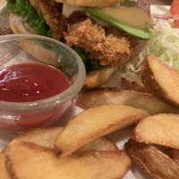 Fish burger  at Morpho Cafe in Kyoto