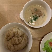 Rice and soup at Morpho Cafe in Kyoto