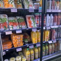 Juices and veggies prepped  at Ametller Origen in Barcelona